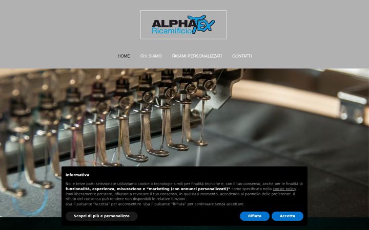 Screenshot of alphatexricami.it
