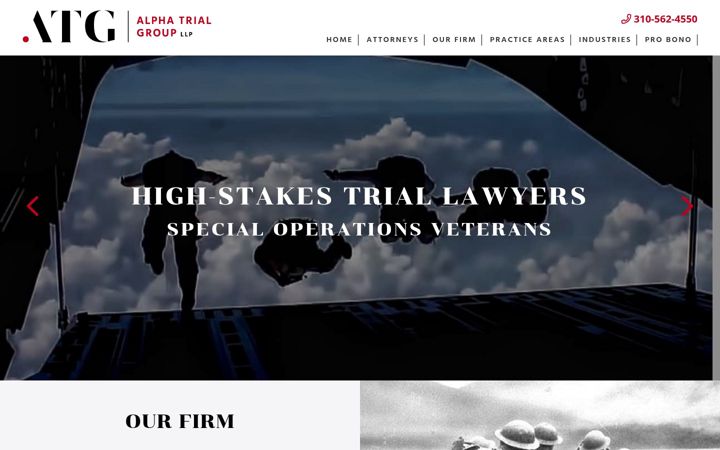 Screenshot of alphatrialgroup.com