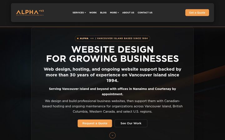 Zrzut ekranu alphav3.com