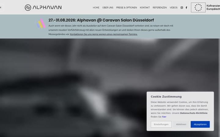Screenshot of alphavan.de