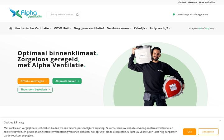 Zrzut ekranu alphaventilatie.nl
