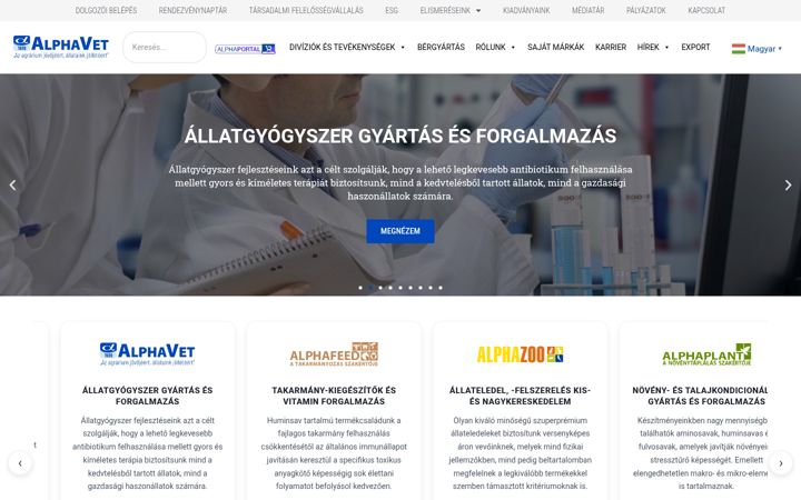 Screenshot of alphavet.hu
