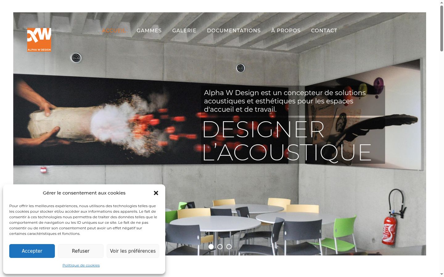Screenshot of the consent banner shown before any interaction