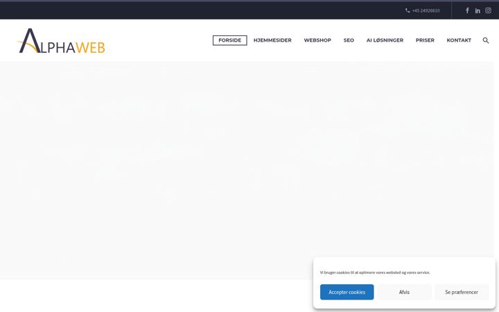 Screenshot of alphaweb.dk