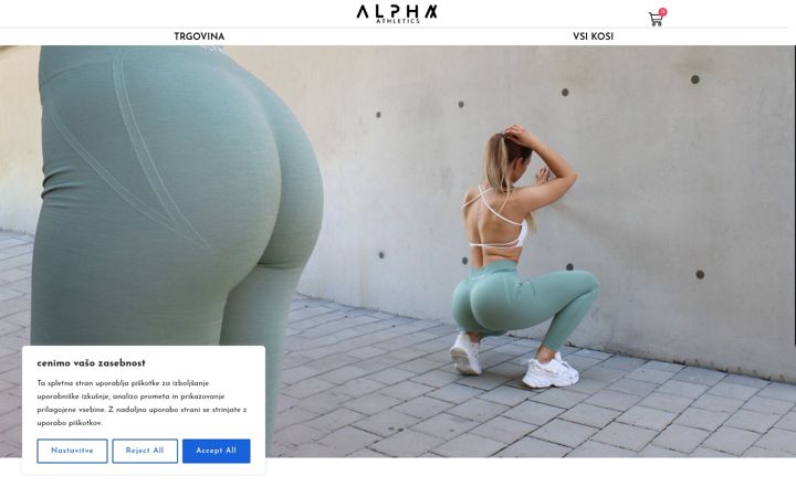 Kuvakaappaus sivustosta alphax-athletics.com