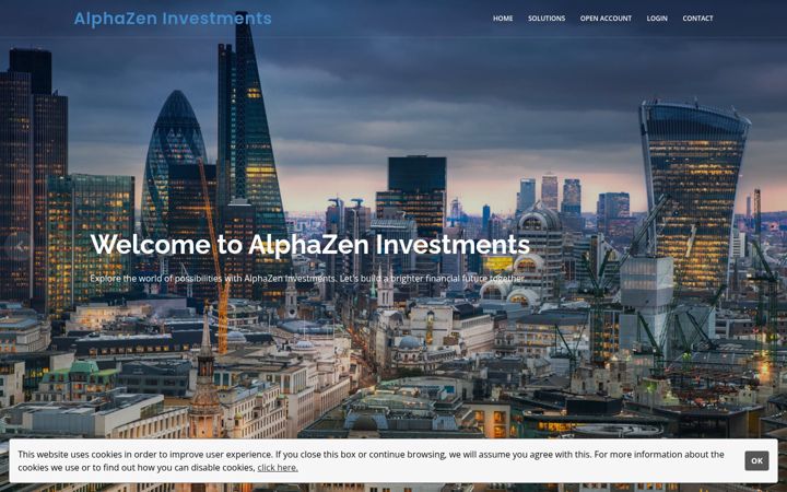 Screenshot of alphazeninvestments.com