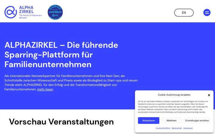 Kuvakaappaus sivustosta alphazirkel.de