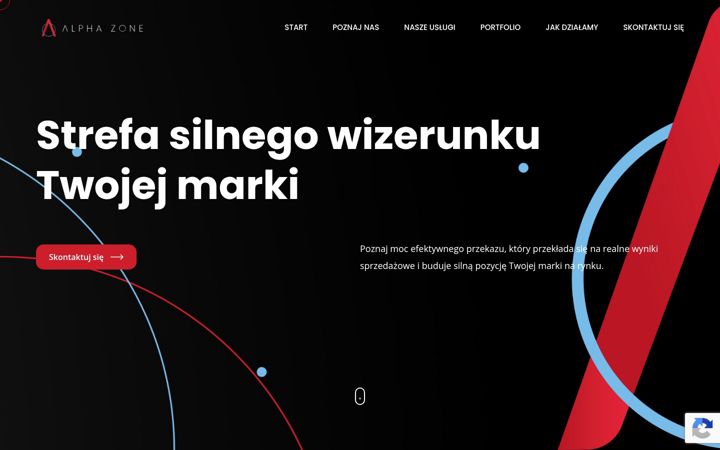 Kuvakaappaus sivustosta alphazone.agency