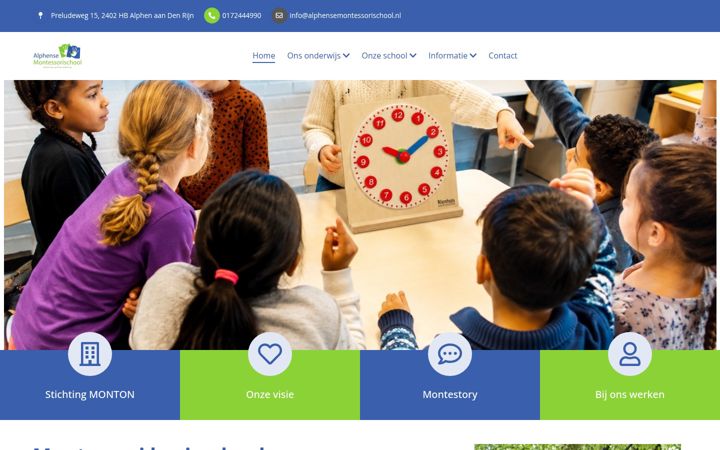 Skärmbild av alphensemontessorischool.nl