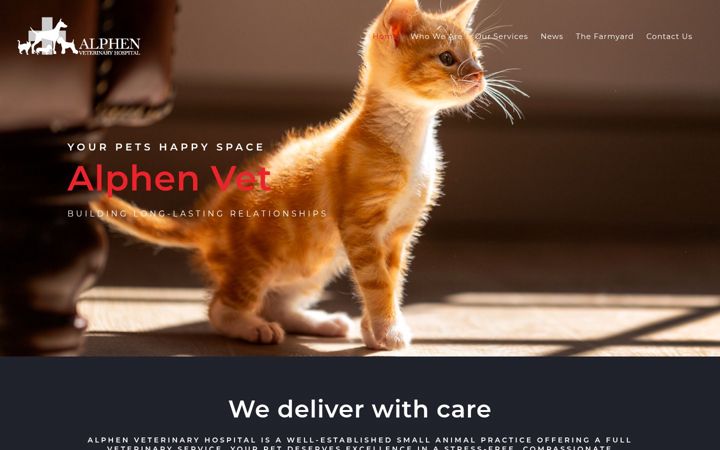 Screenshot ta' alphenvet.co.za