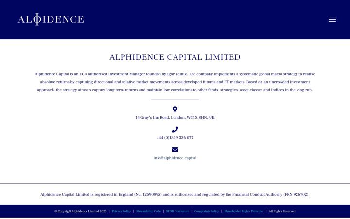 Screenshot of alphidence.capital