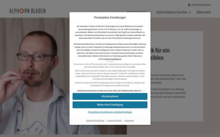 Screenshot of alphorn-blasen.ch