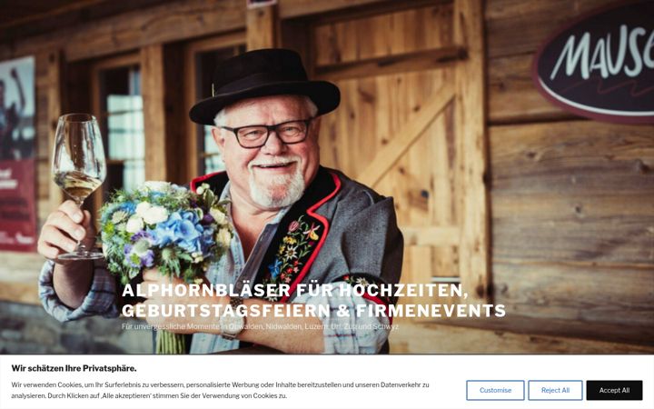 Screenshot of alphorn-zentralschweiz.ch
