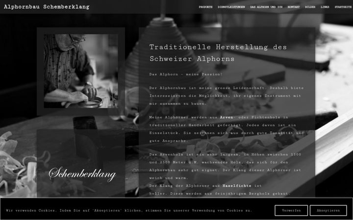 Screenshot of alphornbau.net