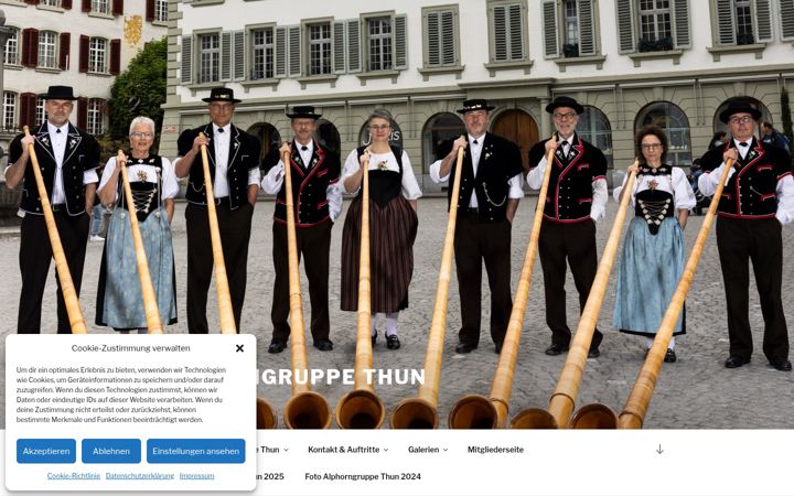 Screenshot of alphorngruppe-thun.ch