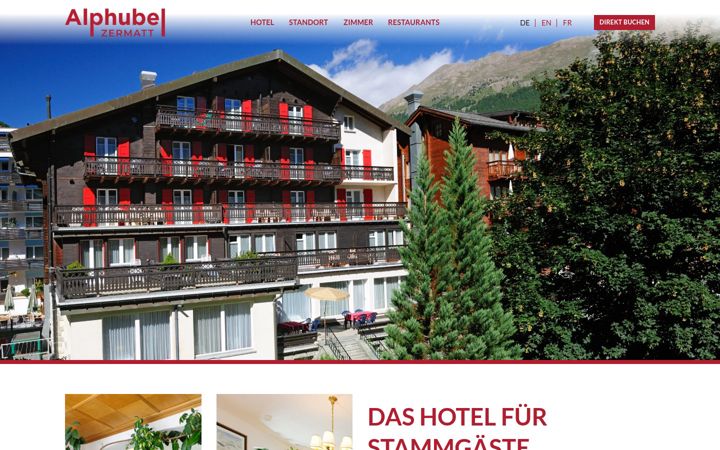 Képernyőkép: alphubel-zermatt.ch