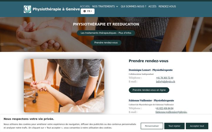 Screenshot of alphysio.ch