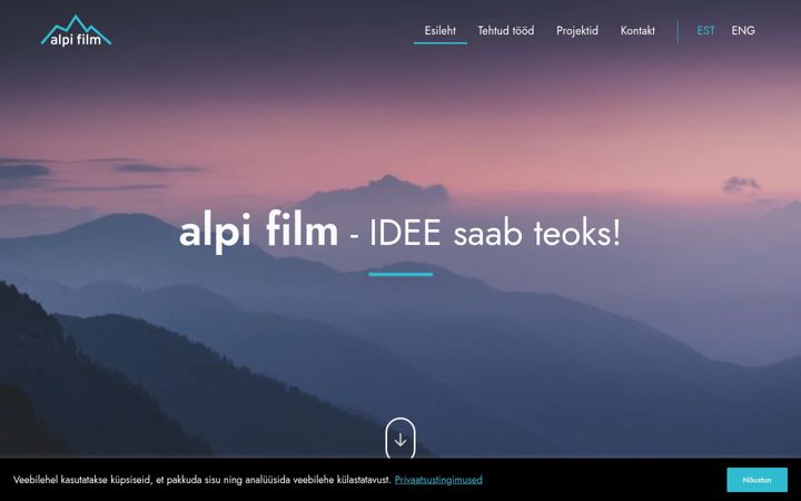 Screenshot of alpifilm.ee