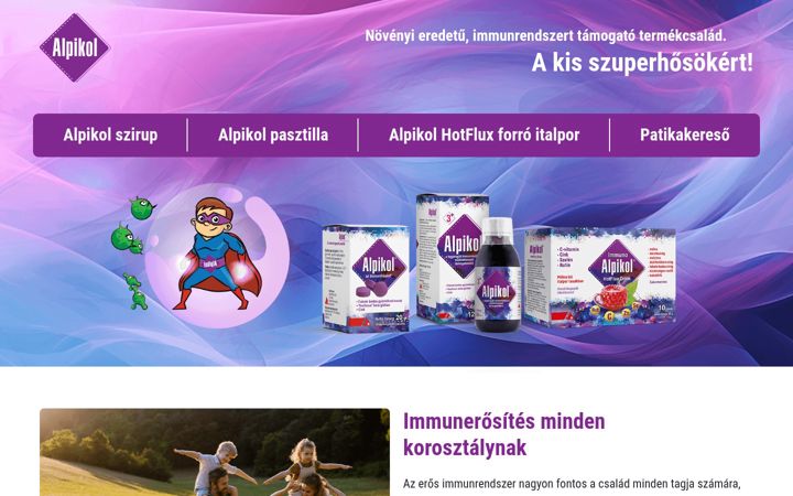 Screenshot of alpikol.hu