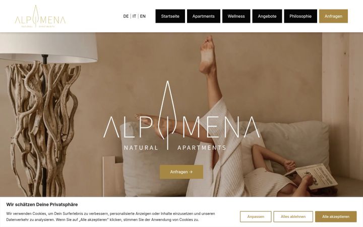 Screenshot of alpimena.com