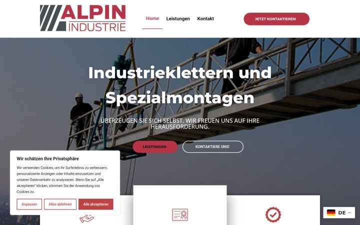 Screenshot of alpin-industrie.online