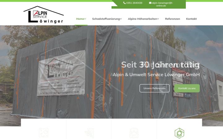 Screenshot of alpin-loewinger.com