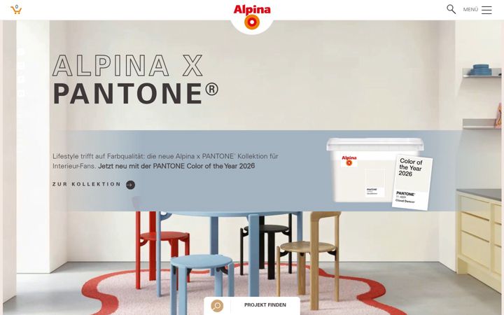 Screenshot of alpina-farben.de