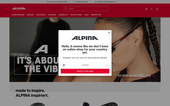 Screenshot of alpina-sports.com