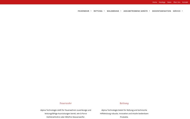 Screenshot of alpina-technologie.de