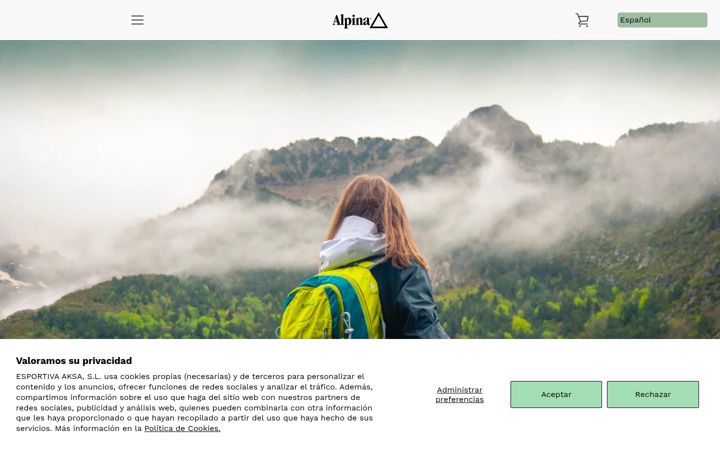 Screenshot of alpinabackpacks.com