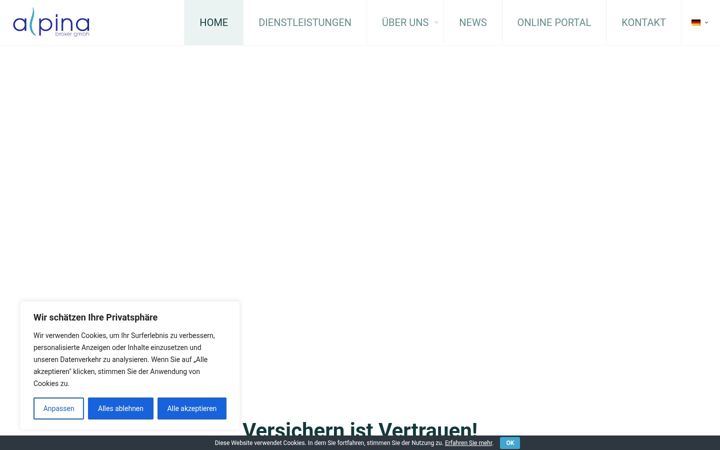 Screenshot of alpinabroker.ch