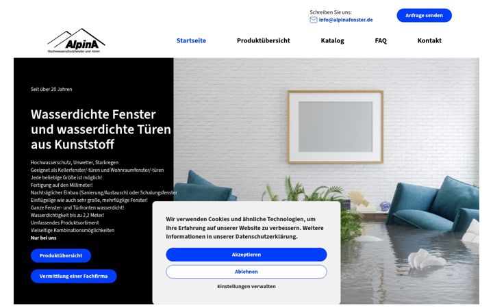 Screenshot of alpinafenster.de