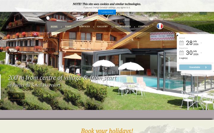 Screenshot of alpinahotel.com