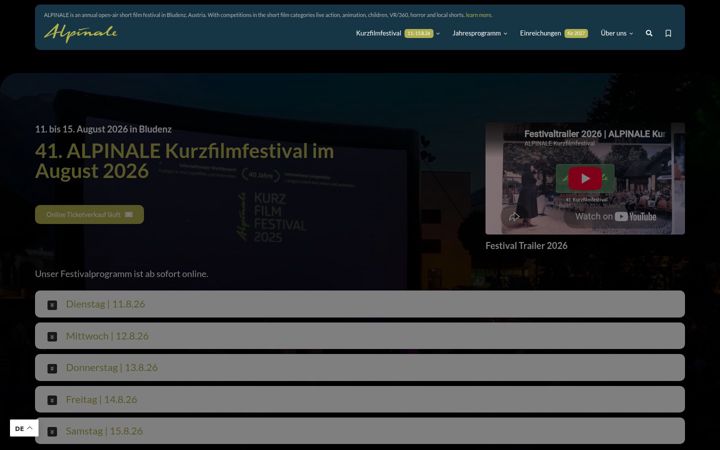 Screenshot of alpinale.at