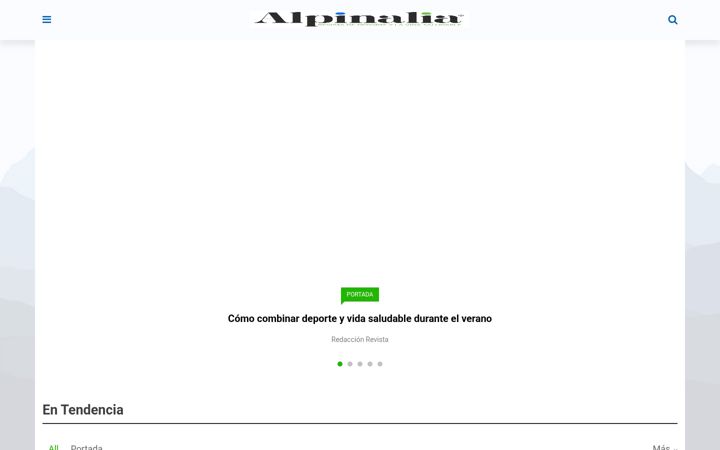 Screenshot stránky alpinalia.com