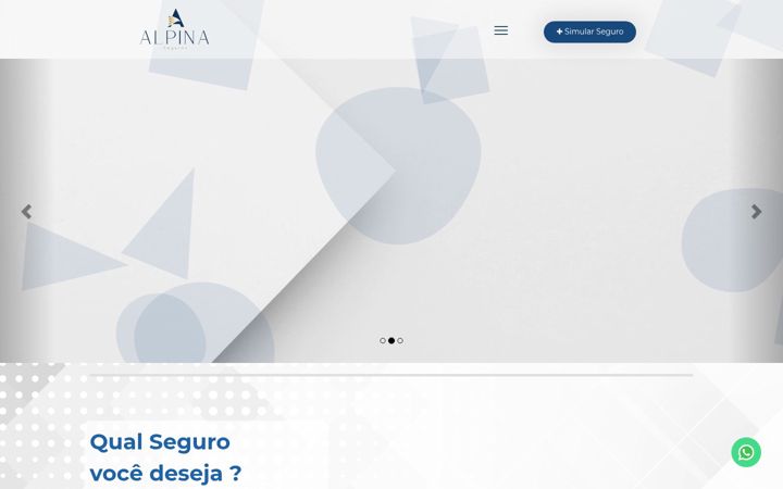 Screenshot of alpinaseguros.com.br