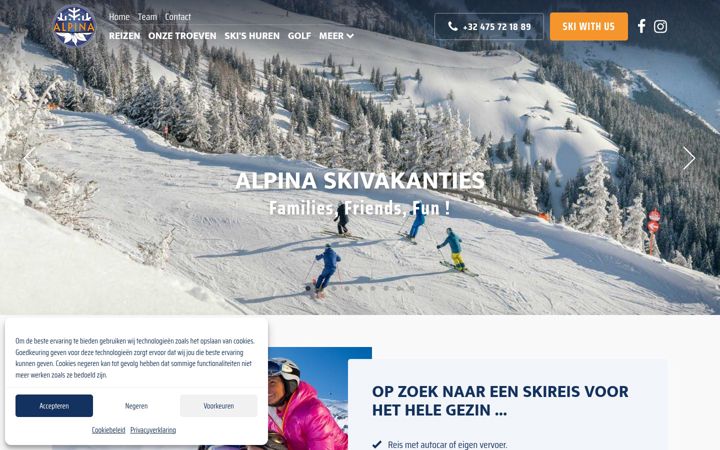 Screenshot of alpinaskivakanties.be