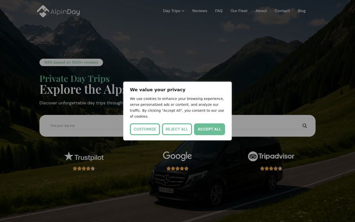 Screenshot of alpinday.com