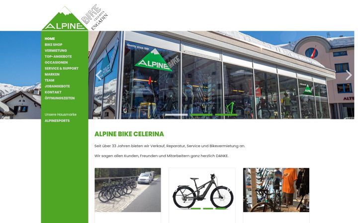 Screenshot of alpine-bike.ch
