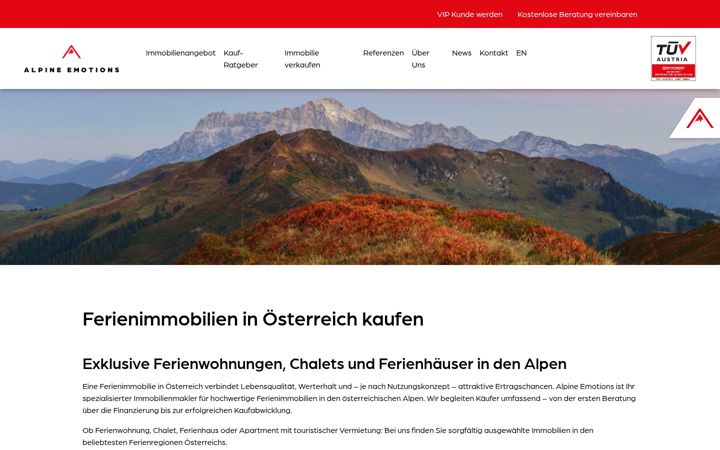 Screenshot of alpine-emotions.nl