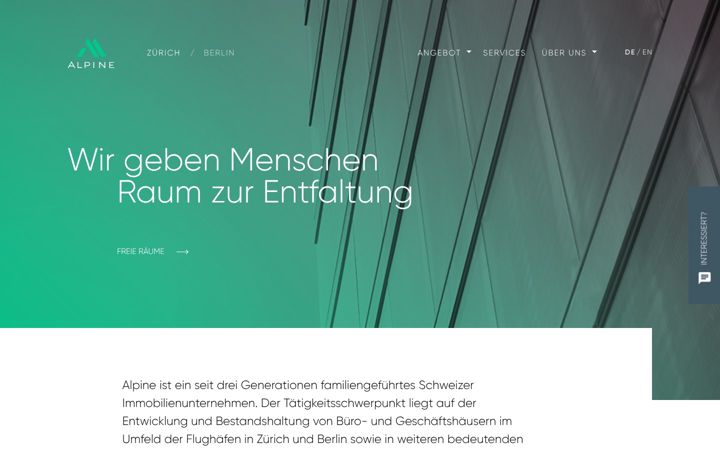 Screenshot ta' alpine-immo.ch