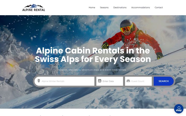 Screenshot of alpine-rental.com