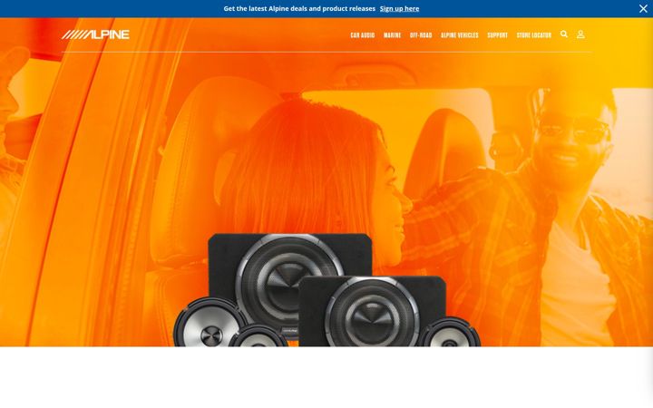 Screenshot of alpine-usa.com