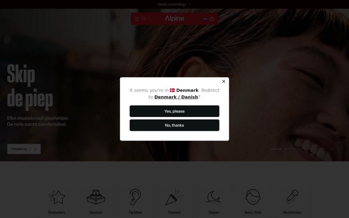 Screenshot of alpine.nl