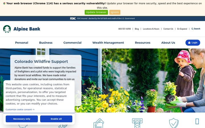 Screenshot of alpinebank.com