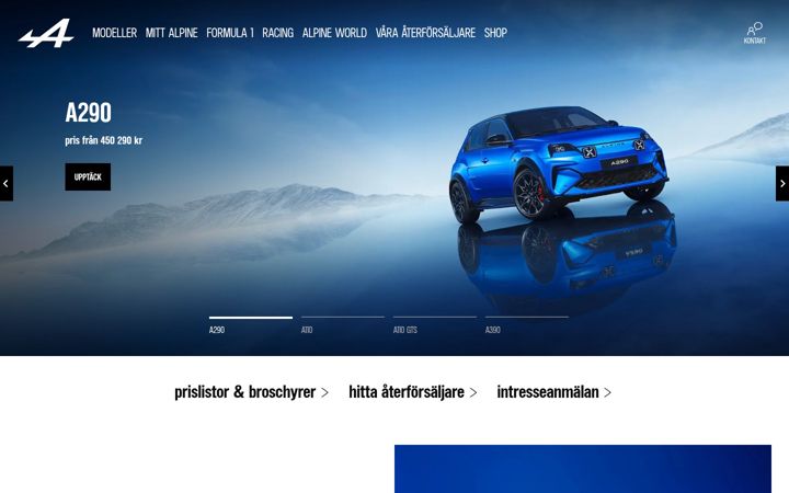 Ekrano kopija alpinecars.se