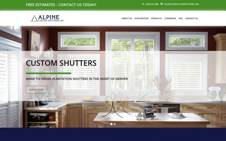 Ekrano kopija alpinecustomshutters.com