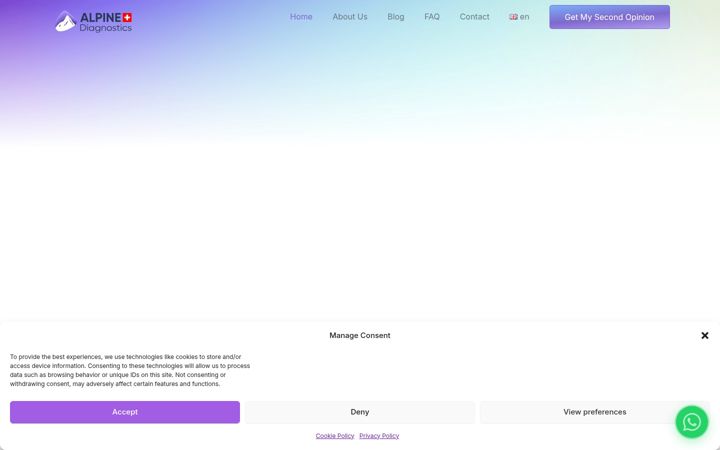 Screenshot of alpinediagnostics.ch