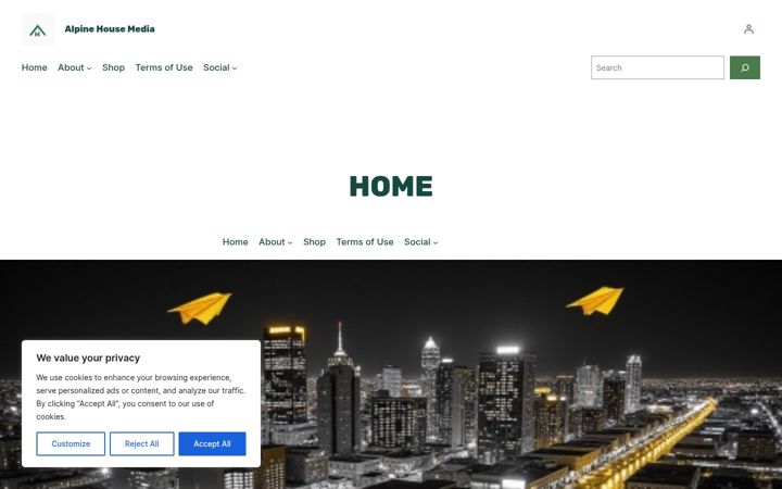 Screenshot of alpinehouse.media