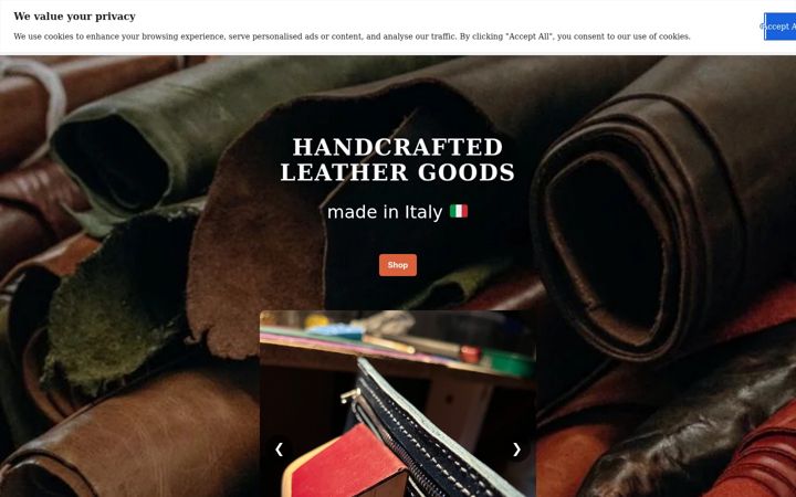 Screenshot of alpineleather.shop